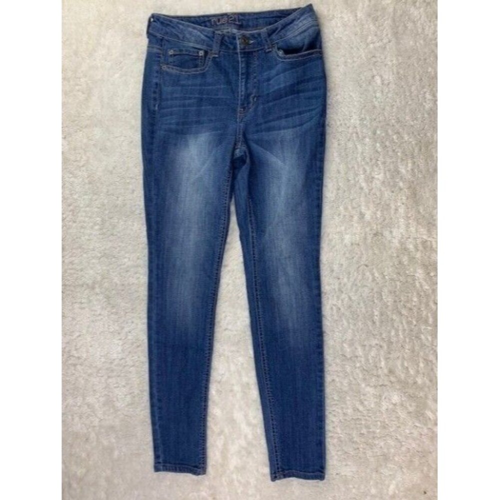 Rue 21 Size 6 Womens Jeans High Rise Jegging Stretch Med Wash